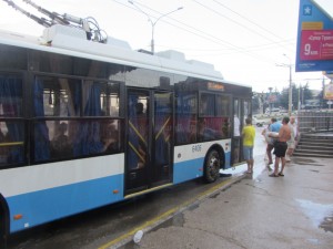 Троллейбус Симферополь - Алушта, Trolley Simferopol - Alushta. алушта в Симферополь на троллейбусе.