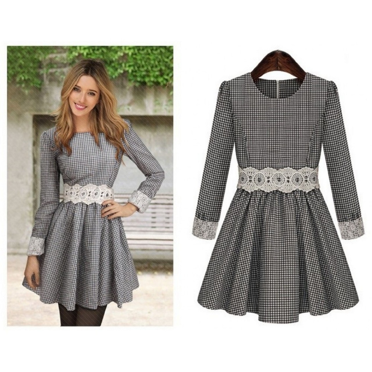 Очаровательное платье в клетку виши