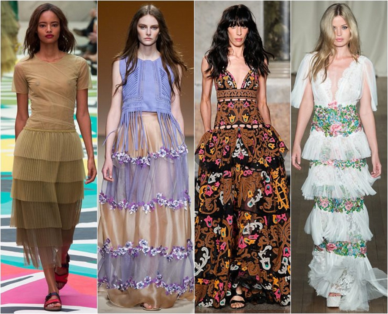 Платья в цыганскими мотивами