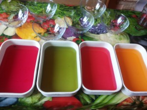 заготовки для желейного десерта, желе, raznocvetnoe zhele