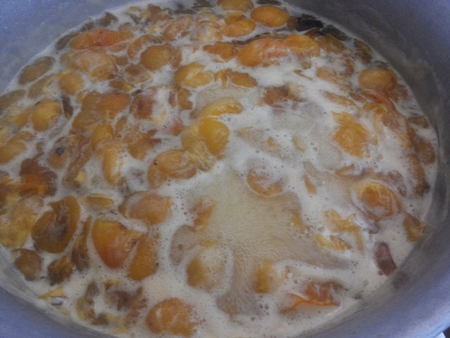 varen'e iz abrikos v processe varki