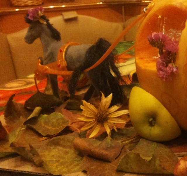 loshadka dlja karety iz tykvy