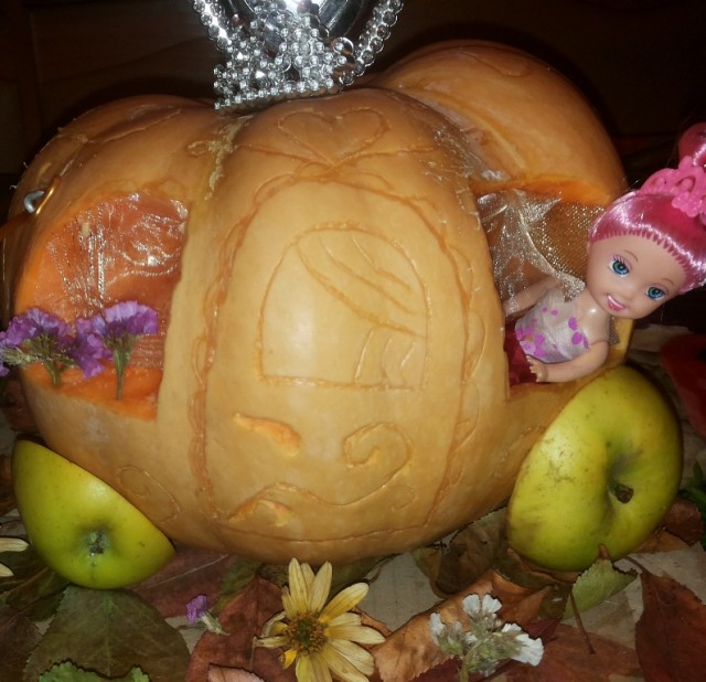 princessa v karete iz tykvy